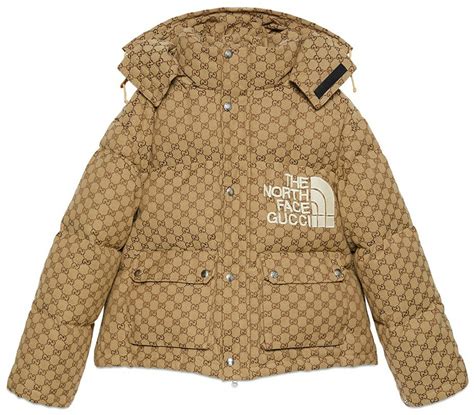 gucci x the north face print jacket beige/ebony|gucci north face shop.